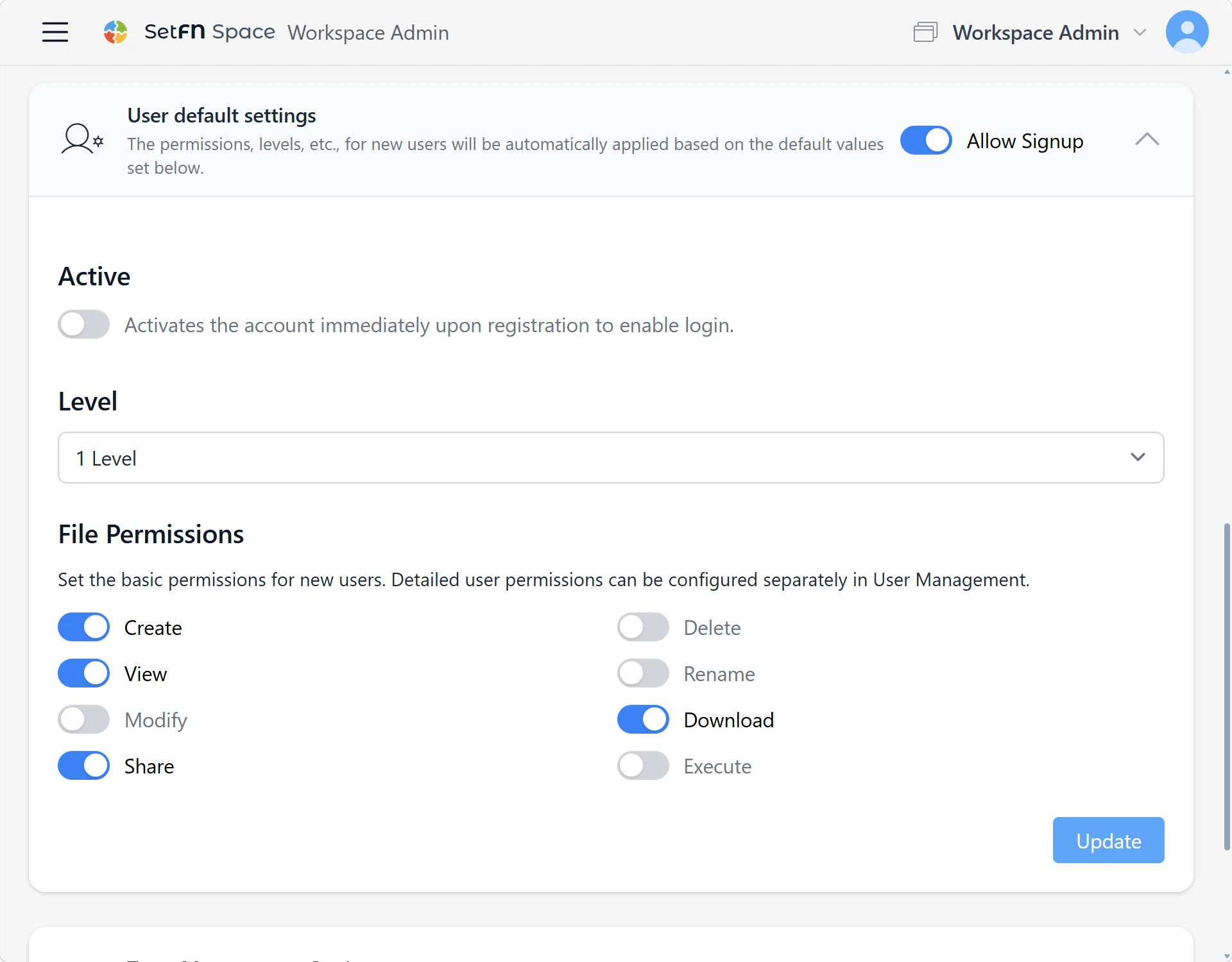 Choose how people join in SetFN Workspace