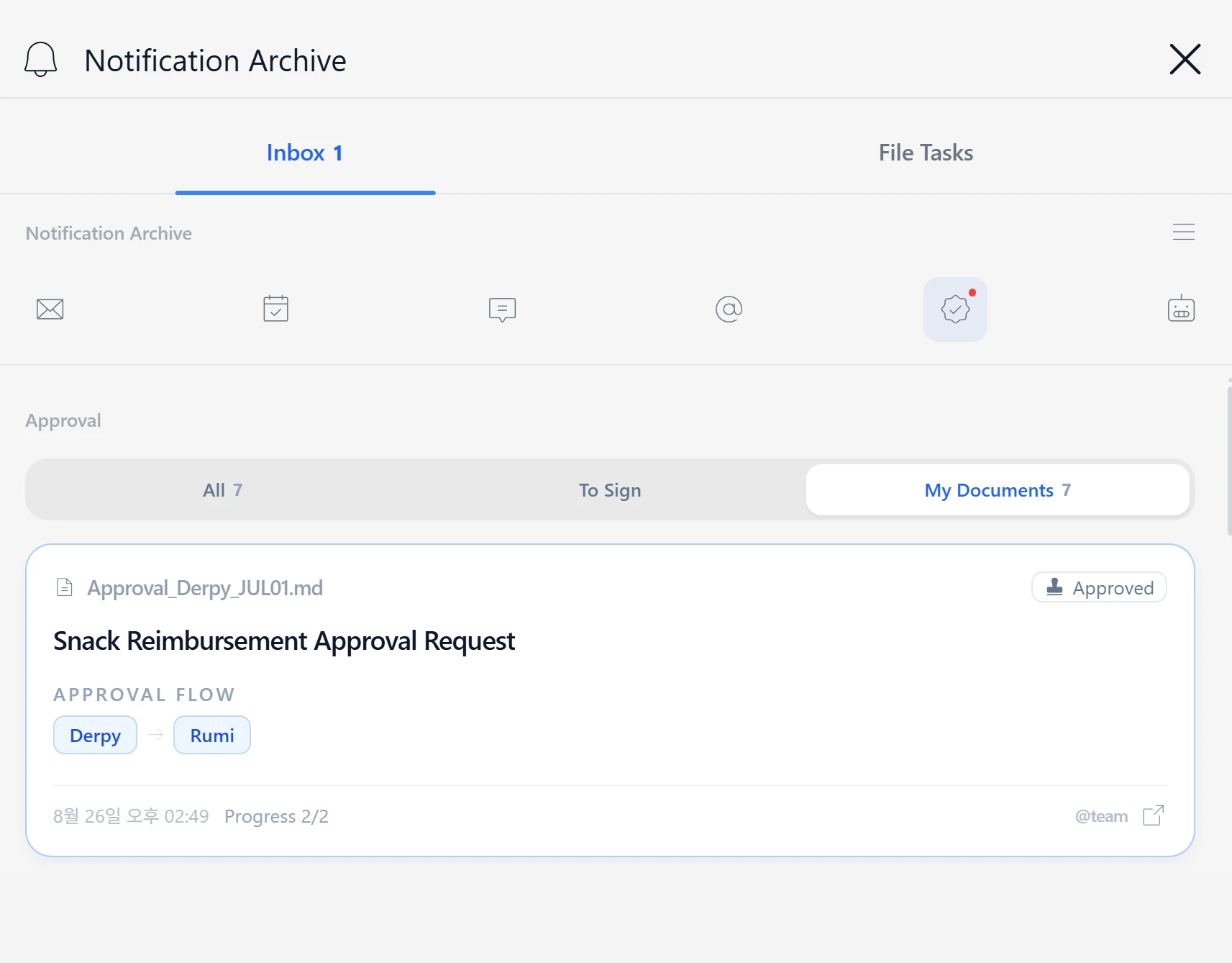 Mentions and notifications in SetFN Workspace