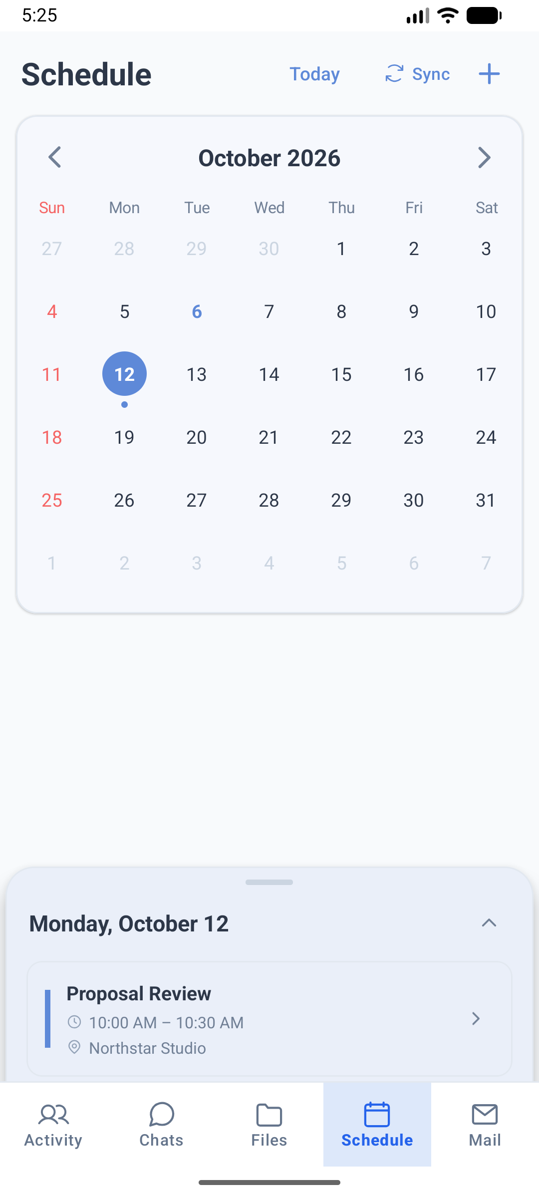 Schedules