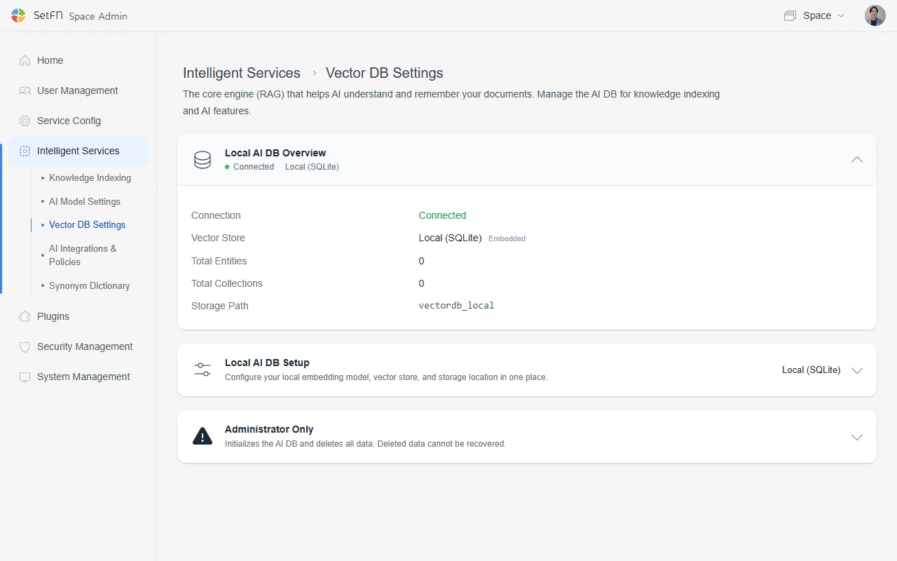 Search data storage