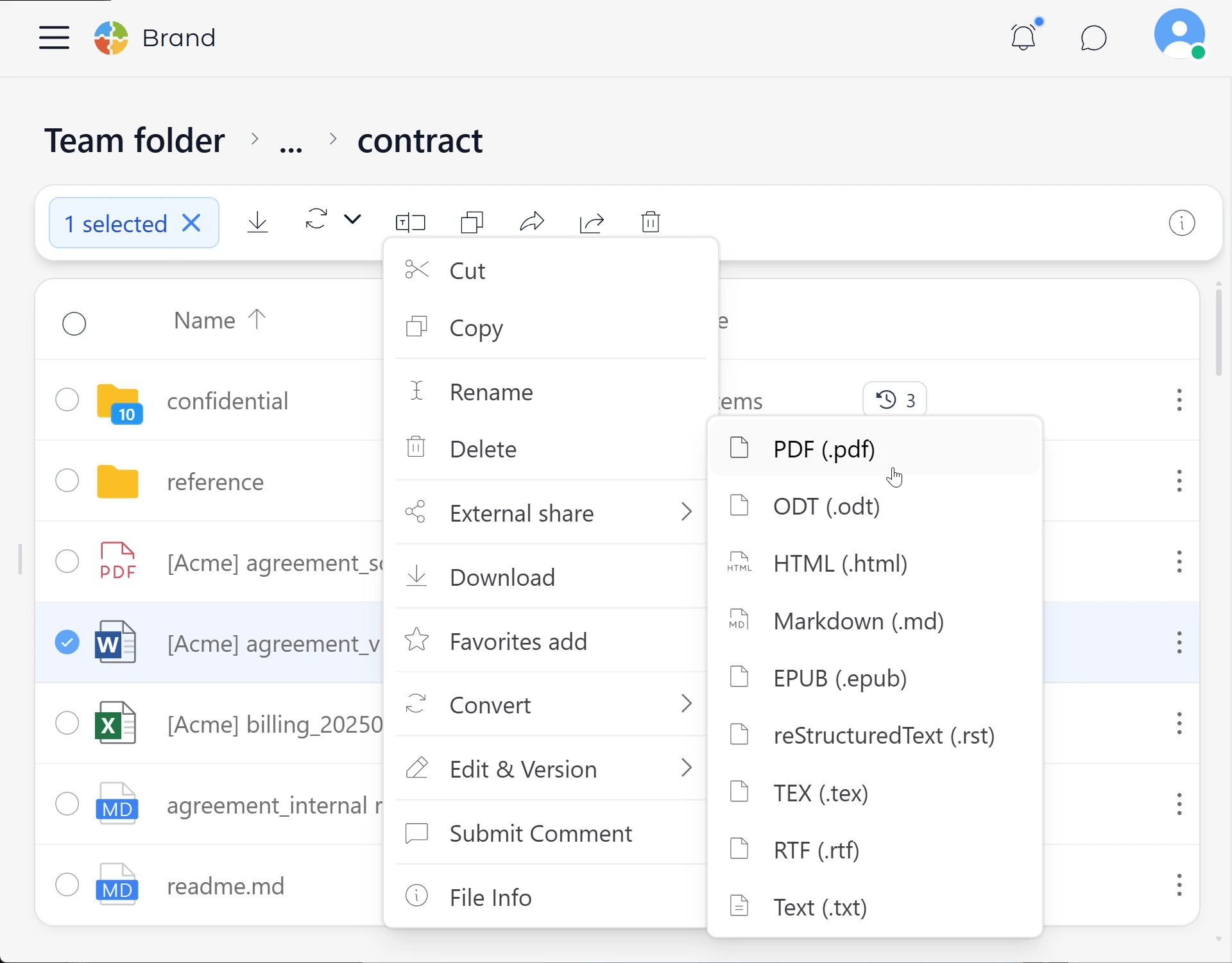 Convert files in place in SetFN Workspace