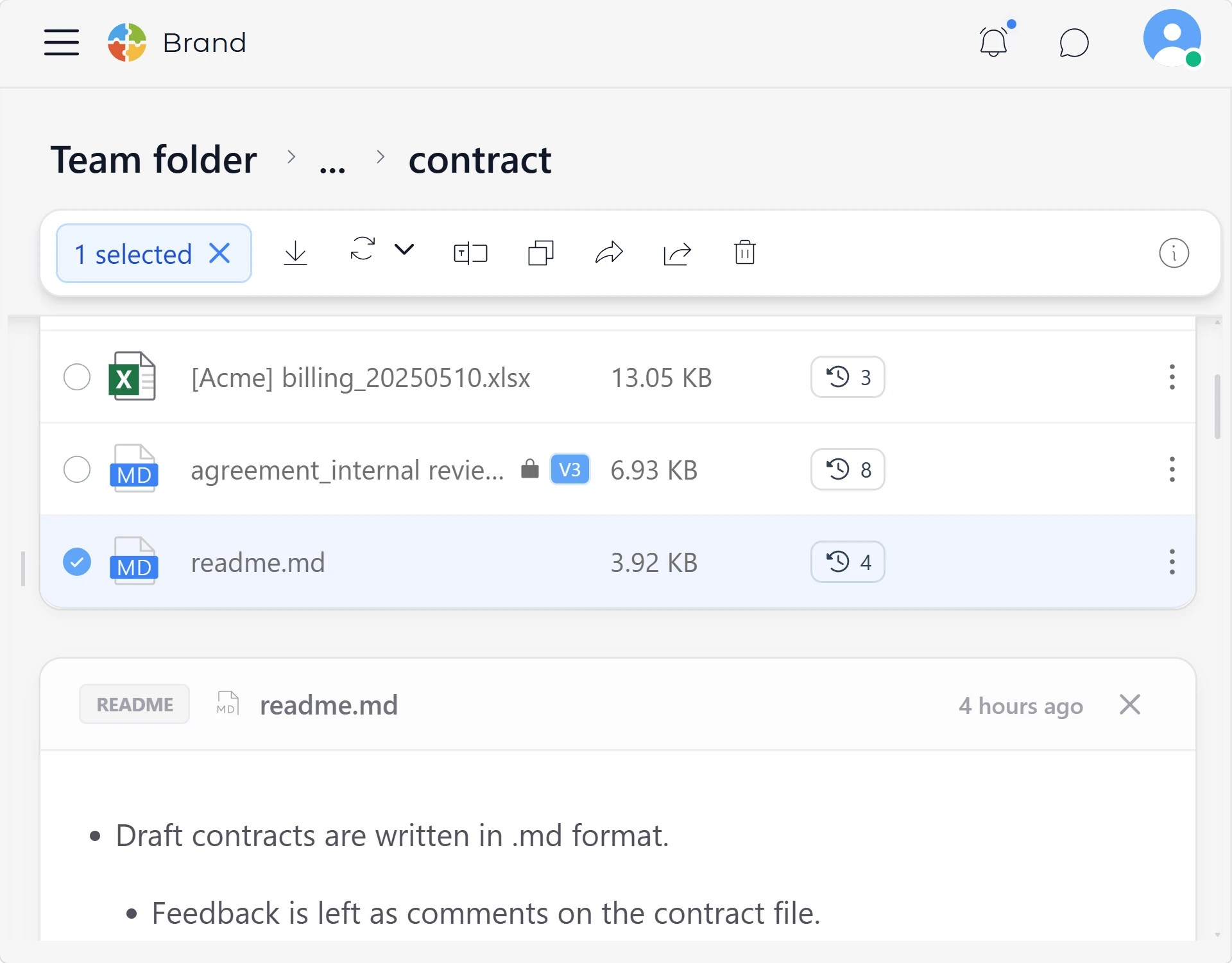 Give folders context in SetFN Workspace