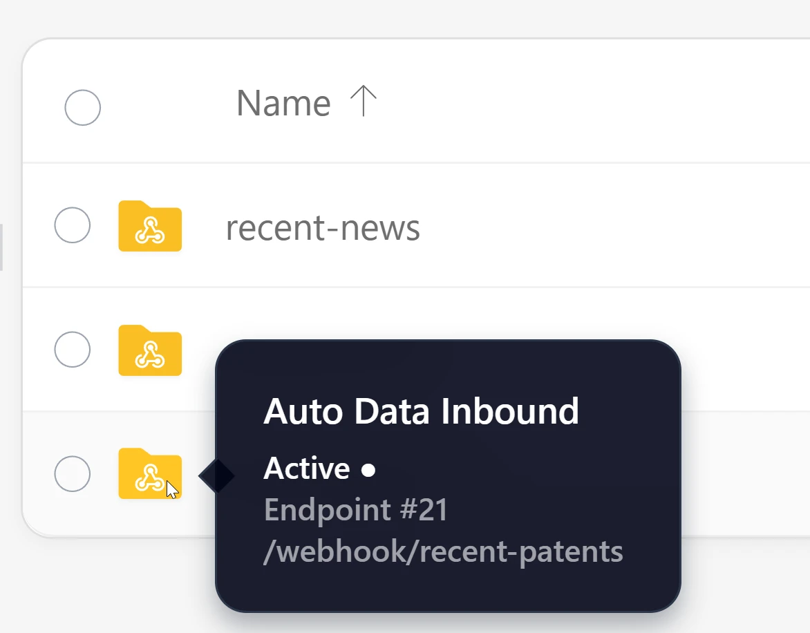 Collect data with webhooks in SetFN Workspace
